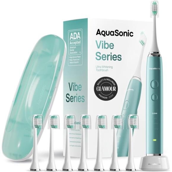Aquasonic Vibe Series Ultra-Whitening Toothbrush – ADA Accepted Power - Picture 1 of 6